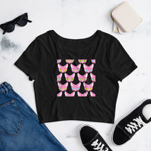 Load image into Gallery viewer, Meow Pink Women’s Crop Tee - Pets R Kings