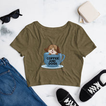 Load image into Gallery viewer, Dog in A Coffee Women’s Crop Tee - Pets R Kings