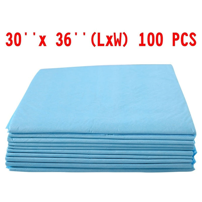 100 pcs Puppy Pet Pads Dog Cat Wee Pee Piddle Pad Training Underpads (30