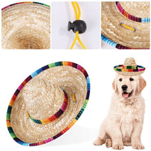 Cargar imagen en el visor de la galería, Fashion Pet Woven Straw Hat for Cat - Pets R Kings