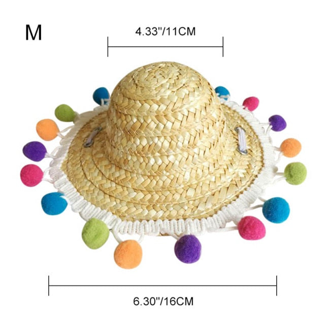 Fashion Pet Woven Straw Hat for Cat - Pets R Kings