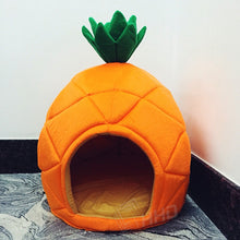 Load image into Gallery viewer, Creative Kennel Cat Nest Teddy dog Fruit Banana Strawberry Pineapple watermelon cotton bed warm pet Products Foldable Dog house - Pets R Kings