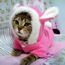 Cargar imagen en el visor de la galería, Pink and Red Rabbit Fleece Dog and Cat Hoodie - Pets R Kings