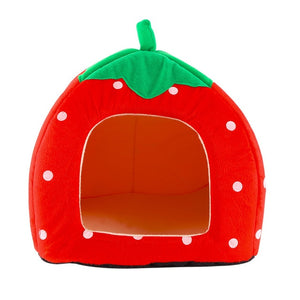 Creative Kennel Cat Nest Teddy dog Fruit Banana Strawberry Pineapple watermelon cotton bed warm pet Products Foldable Dog house - Pets R Kings