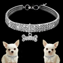 Cargar imagen en el visor de la galería, Fashionable Crystal Necklace Dog Collar - Pets R Kings