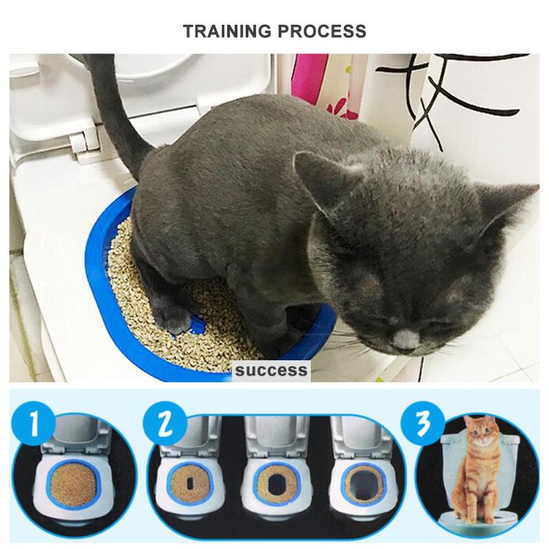 Plastic Kitten Cat Toilet Training Kit Pet Cat Litter Box Puppy Cat Litter Mat Pet Toilet Trainer Cleaning Training Supplies - Pets R Kings